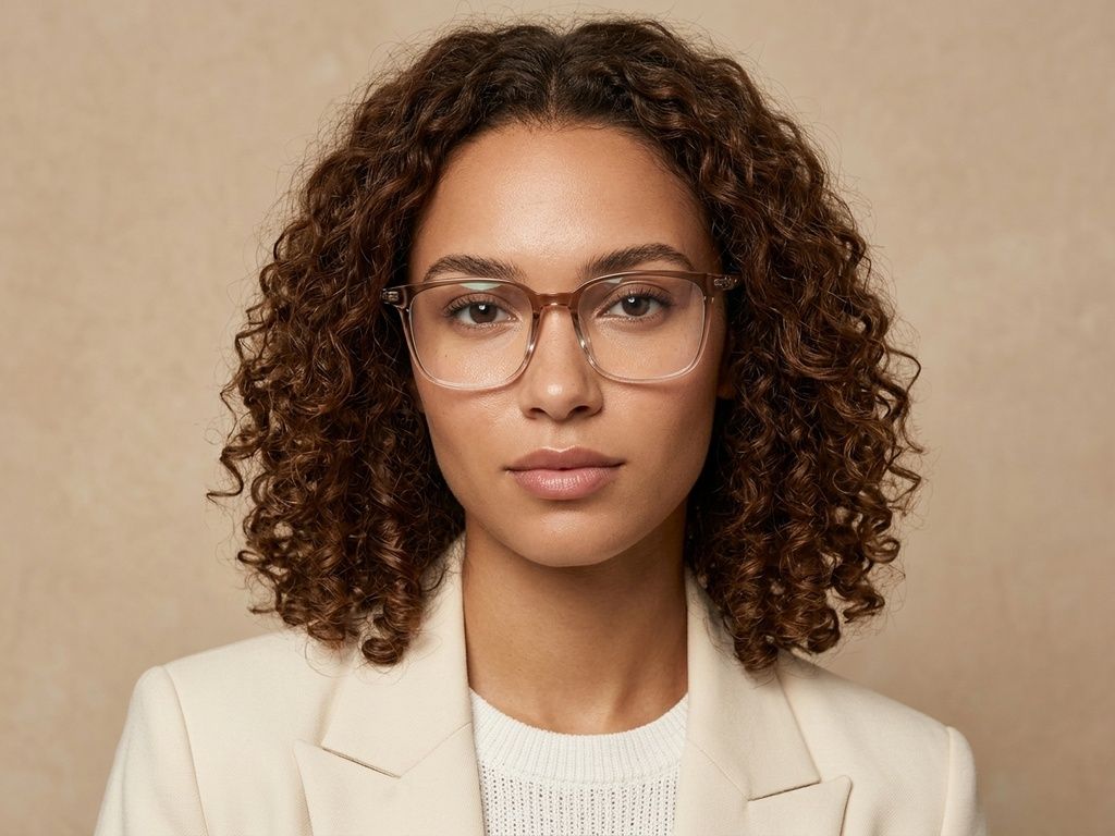 Rectangular Brown TR90 Glasses #BS1924-0300