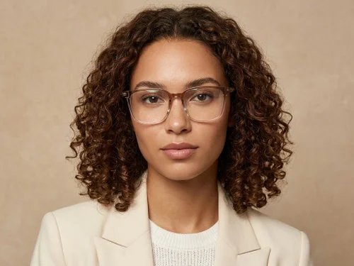 Lunettes rectangulaires marron TR90 #BS1924-0300