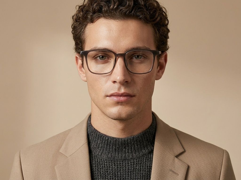 Rectangular Brown TR90 Glasses #BS1924-0301