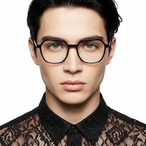 Lunettes géométriques noires TR90 #BS1924-0303