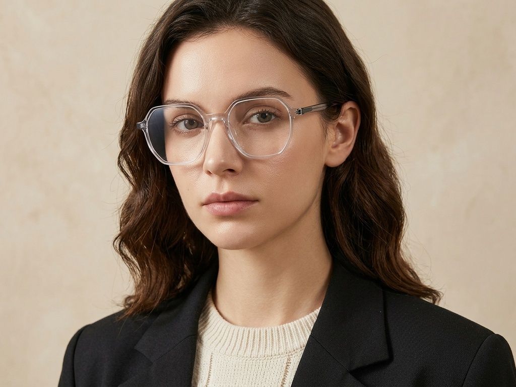 Geometric Gray TR90 Glasses #BS1924-0305