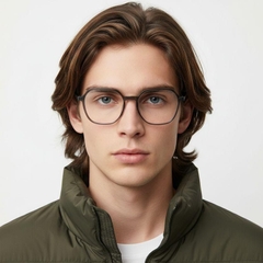 Gafas geométricas grises TR90 #BS1924-0306