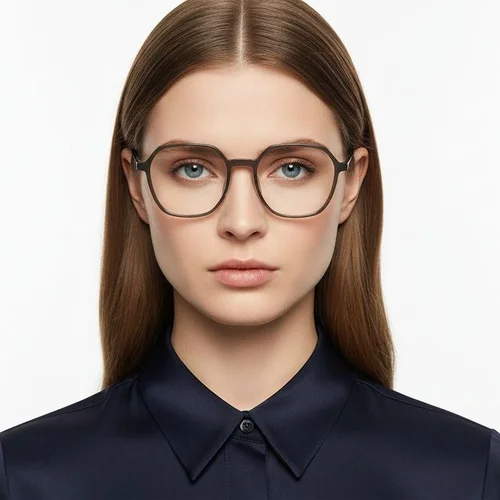 Lunettes géométriques marron TR90 #BS1924-0308