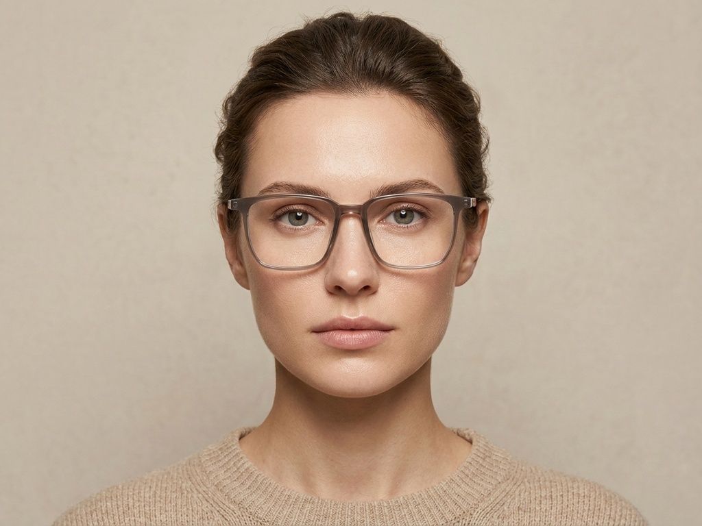 Rectangular Brown TR90 Glasses #BS1924-0309