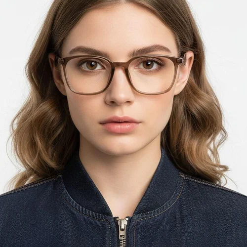 Lunettes rectangulaires marron TR90 #BS1924-0312