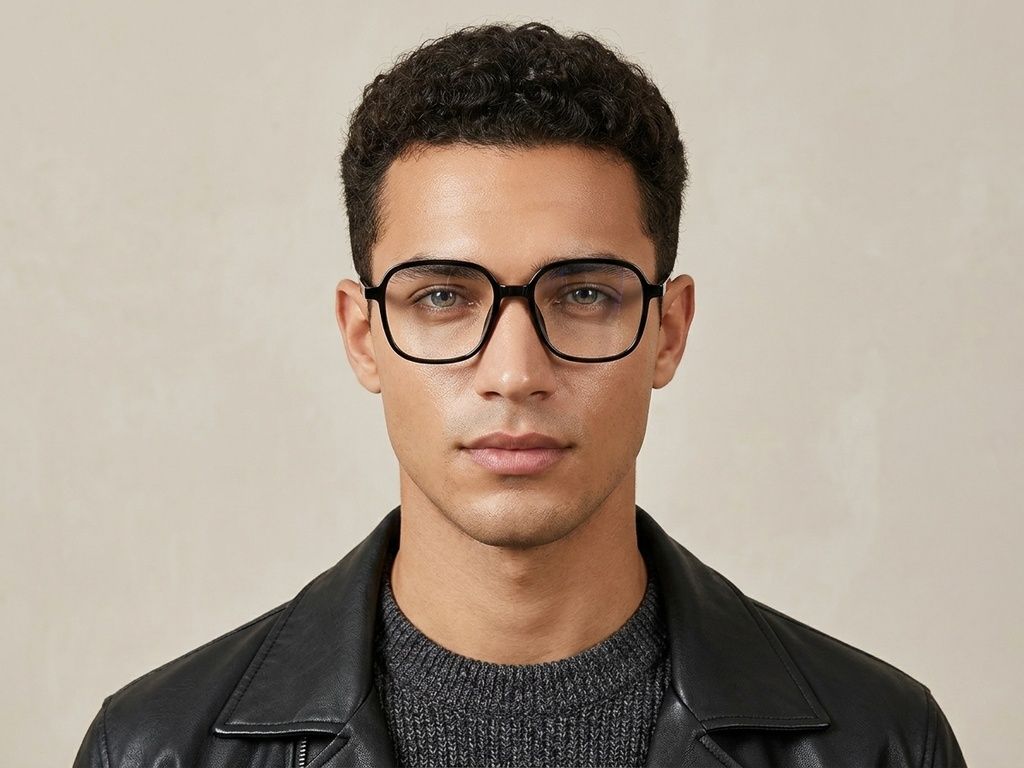 Geometric Black TR90 Glasses #BS1924-0314