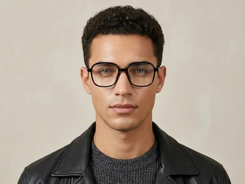 Lunettes géométriques noires TR90 #BS1924-0314