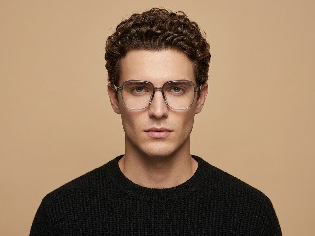 Geometric Gray TR90 Glasses #BS1924-0316