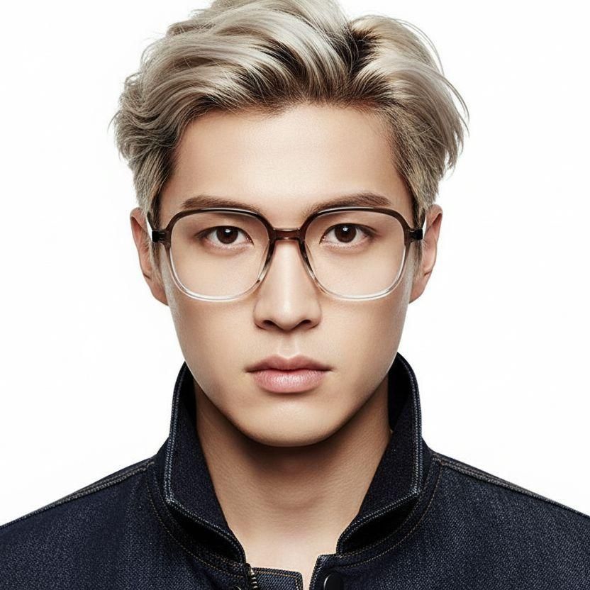 Geometric Brown TR90 Glasses #BS1924-0317