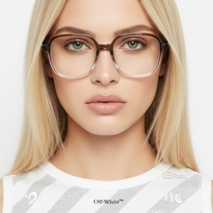 Geometric Brown TR90 Glasses #BS1924-0317