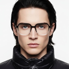Geometric Black TR90 Glasses #BS1924-0318