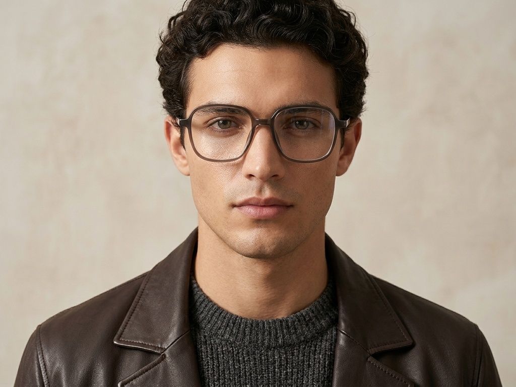 Geometric Brown TR90 Glasses #BS1924-0319