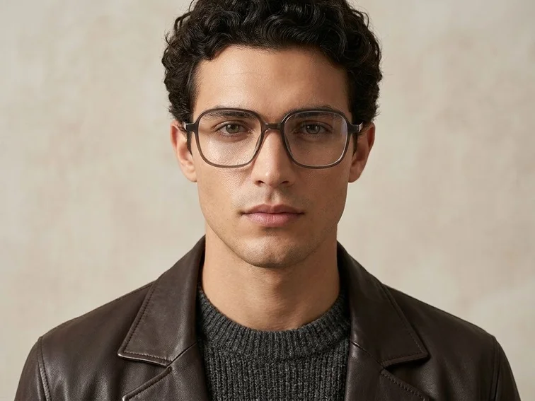 Geometric Brown TR90 Glasses #BS1924-0319