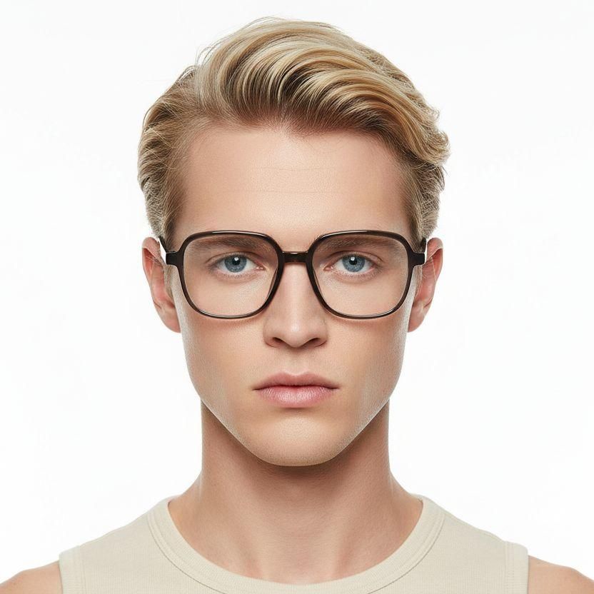 Gafas geométricas TR90 marrones #BS1924-0319