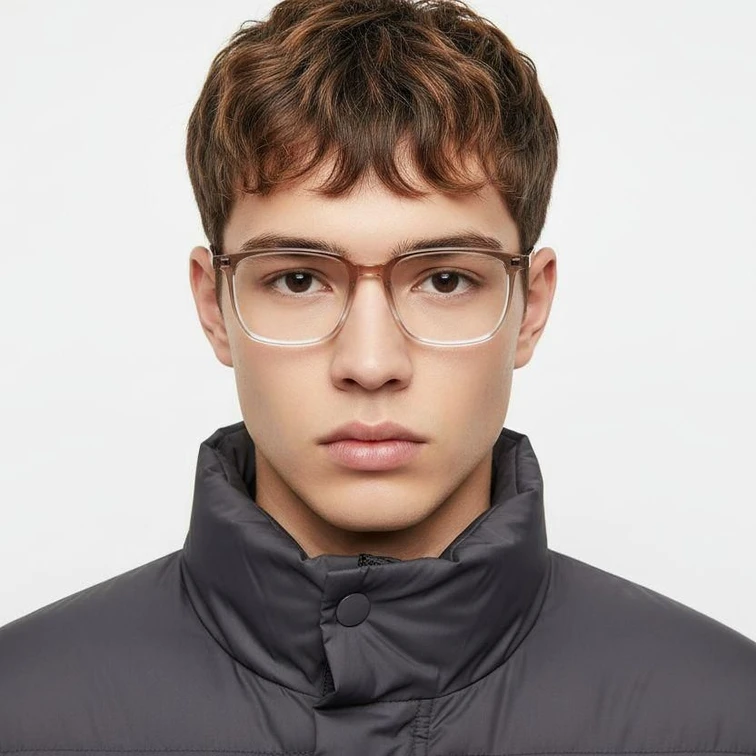 Gafas rectangulares TR90 marrones #BS1924-0320