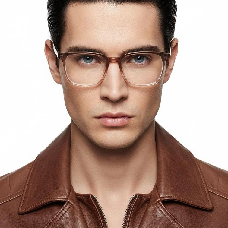 Rectangular Brown TR90 Glasses #BS1924-0321