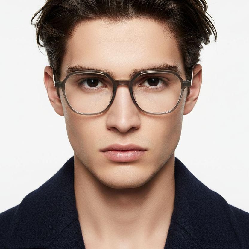 Geometric Green TR90 Glasses #BS1924-0323