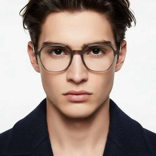 Lunettes géométriques vertes TR90 #BS1924-0323