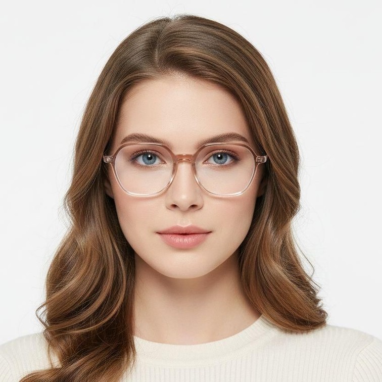 Gafas geométricas TR90 marrones #BS1924-0326