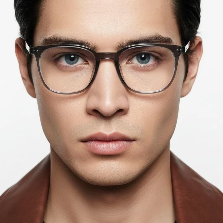 Rectangular Gray TR90 Glasses #BS1924-0327