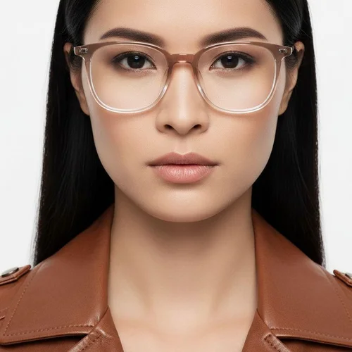 Lunettes rectangulaires marron TR90 #BS1924-0328
