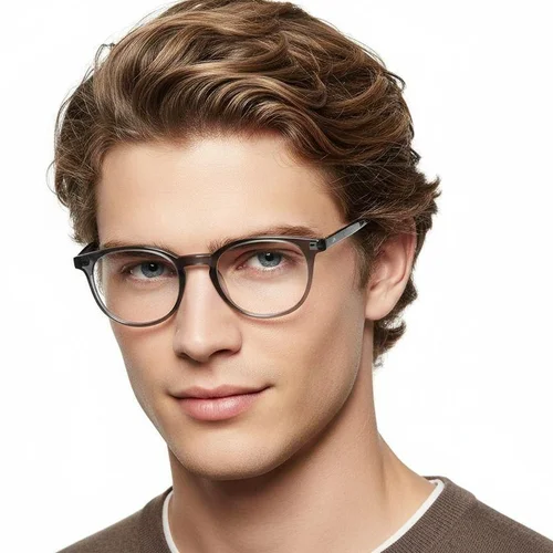 Lunettes ovales grises TR90 #BS1924-0331