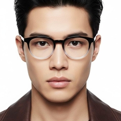 Oval Black TR90 Glasses #BS1924-0333
