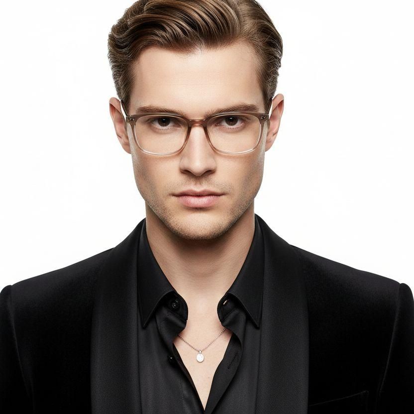 Rectangular Brown TR90 Glasses #BS1924-0336