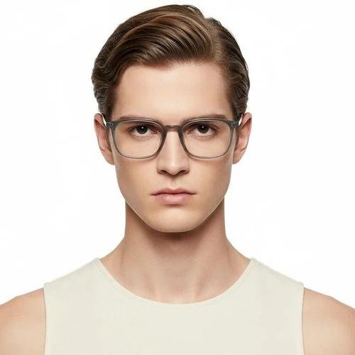 Rectangular Gray TR90 Glasses #BS1924-0337