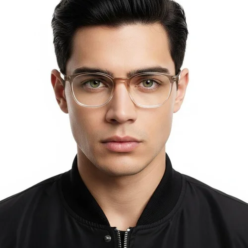 Lunettes rectangulaires marron TR90 #BS1924-0340