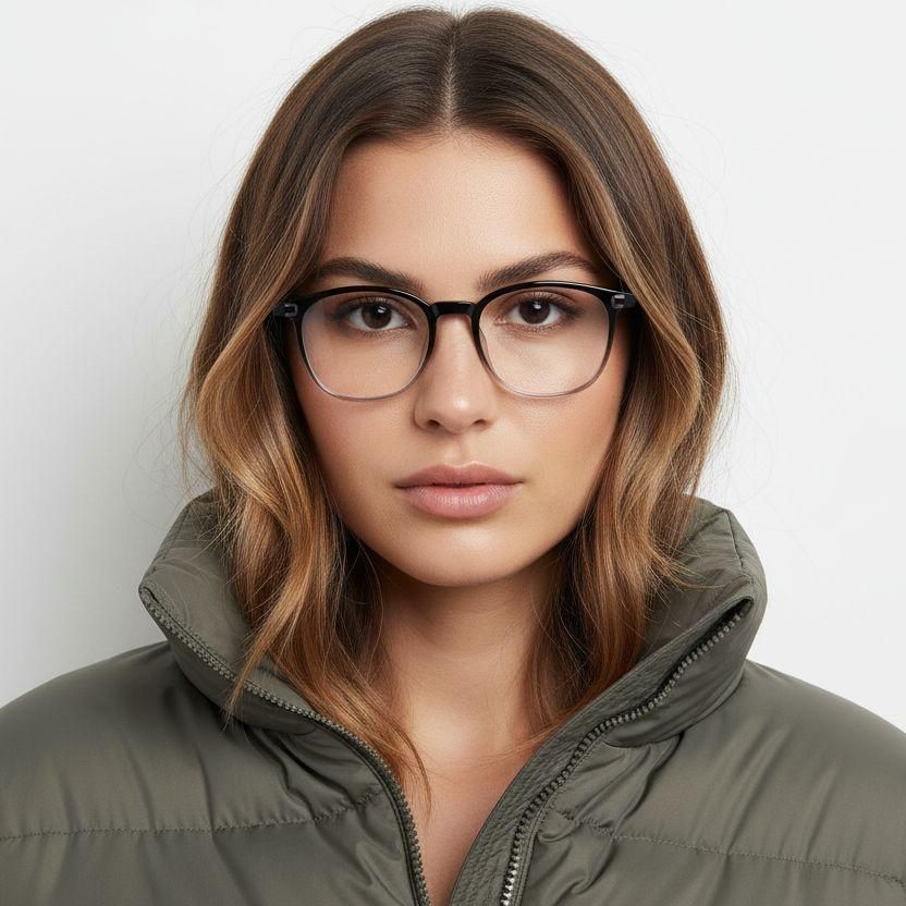 Gafas rectangulares negras TR90 #BS1924-0341