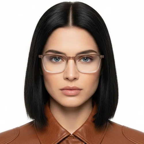 Lunettes rectangulaires marron TR90 #BS1924-0342