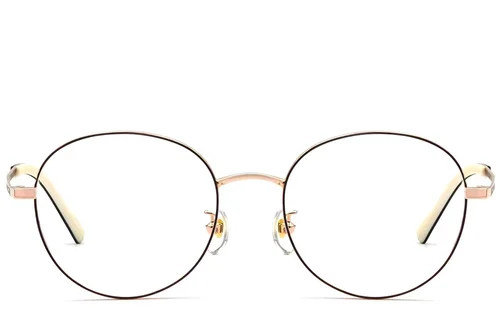 Lunettes ovales en titane noir #BS1924-0349