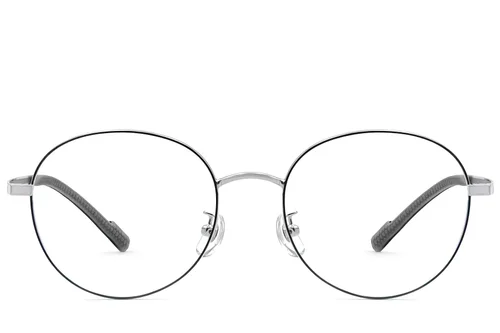 Lunettes ovales en titane noir #BS1924-0350