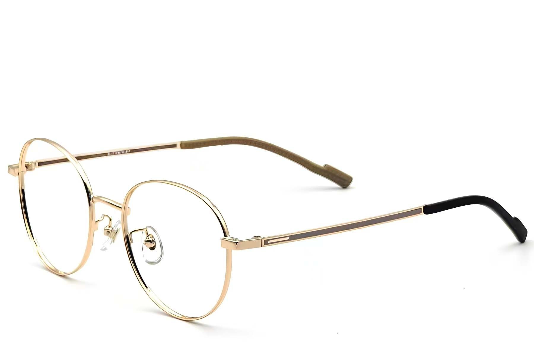 Oval Golden Titanium Glasses #BS1924-0351
