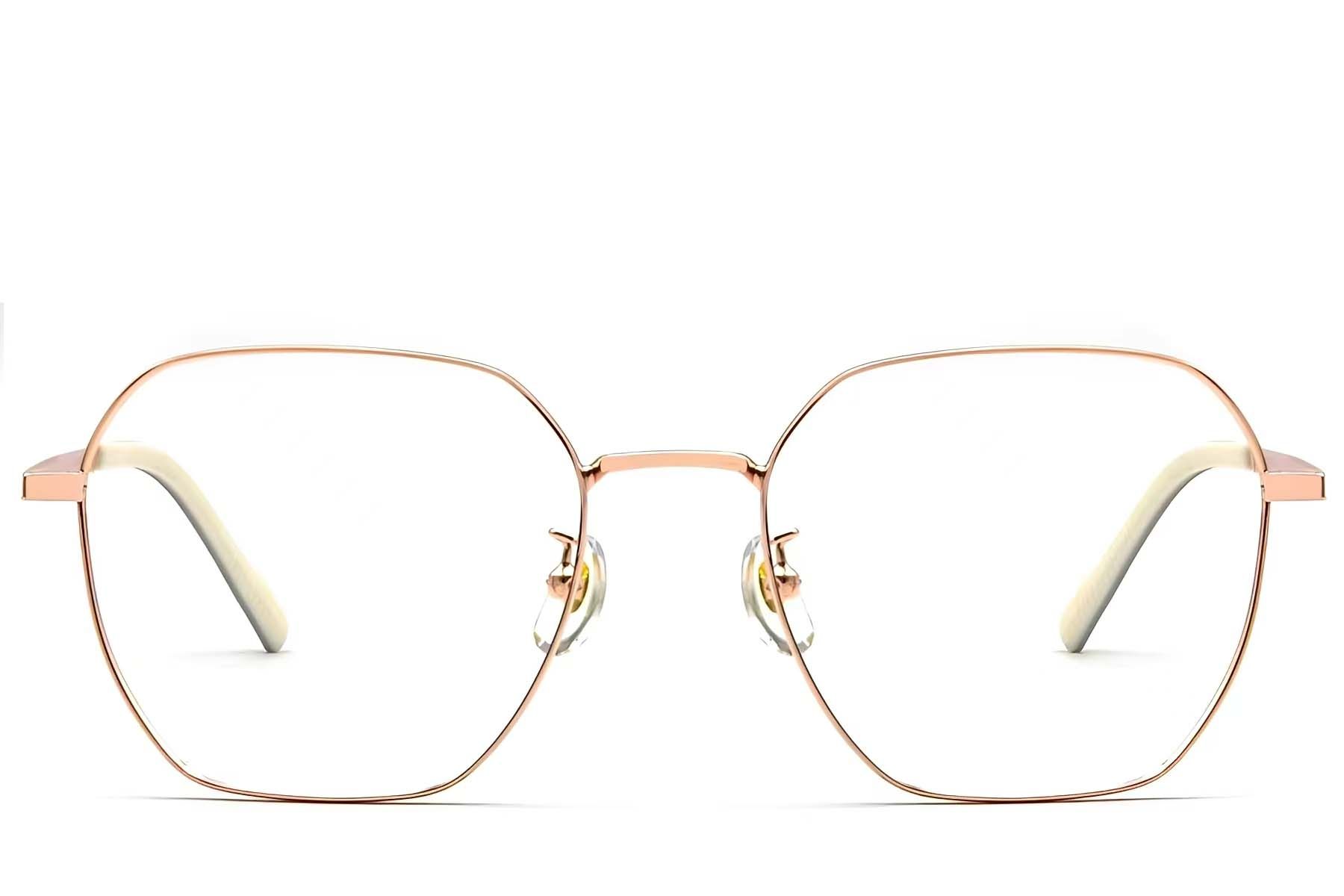 Gafas geométricas de titanio rosa #BS1924-0353