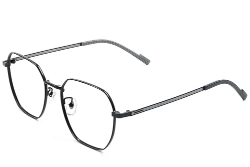 Lunettes géométriques en titane noir #BS1924-0355