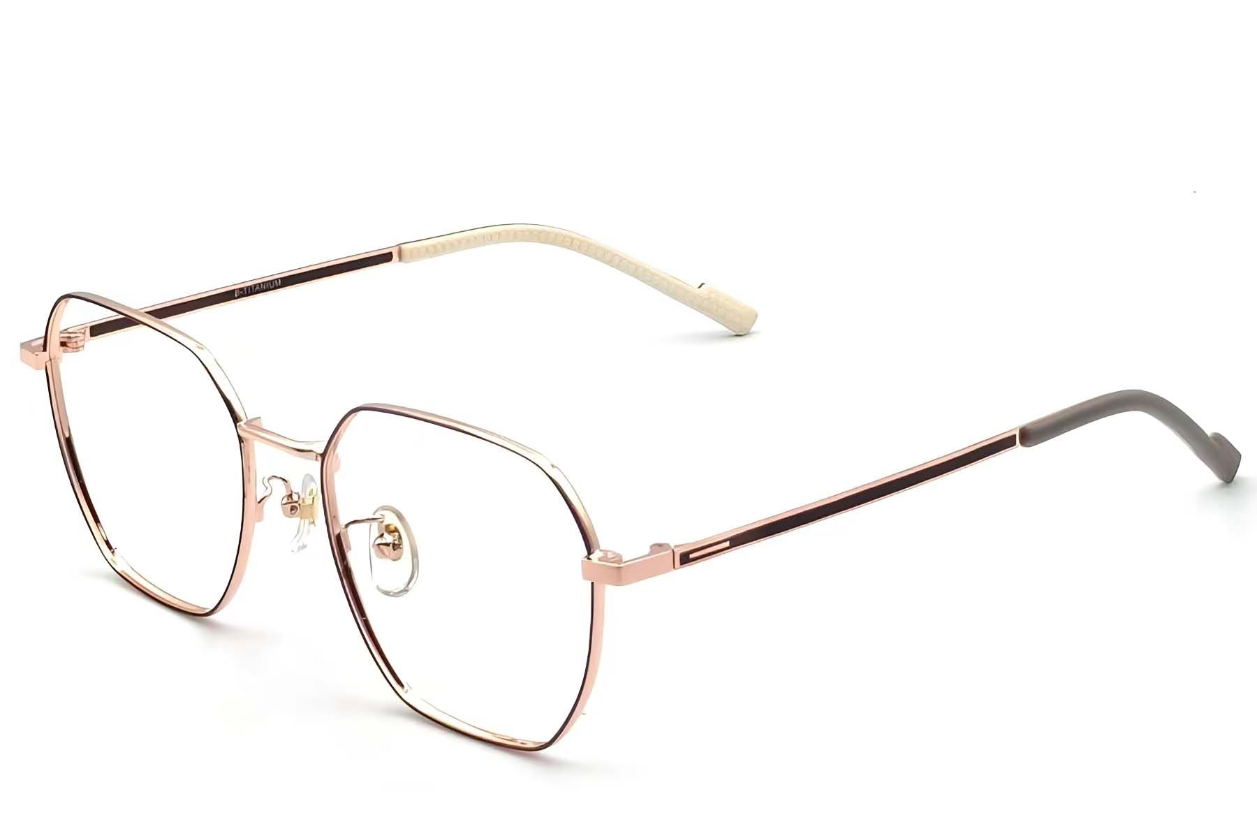Geometric Black Titanium Glasses #BS1924-0356