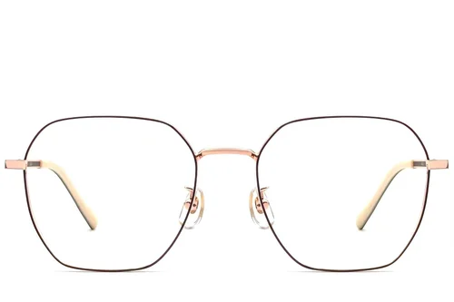 Lunettes géométriques en titane noir #BS1924-0356