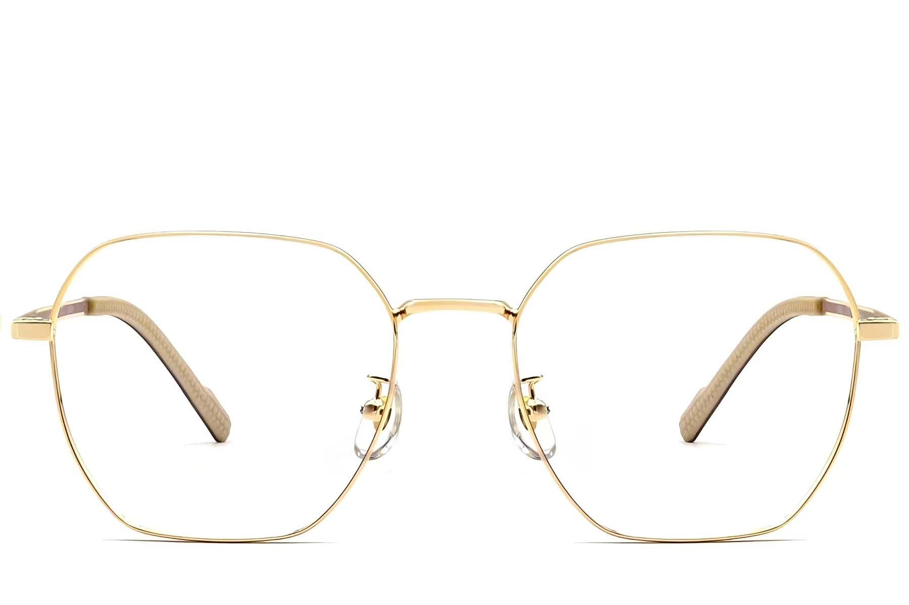 Geometric Golden Titanium Glasses #BS1924-0358