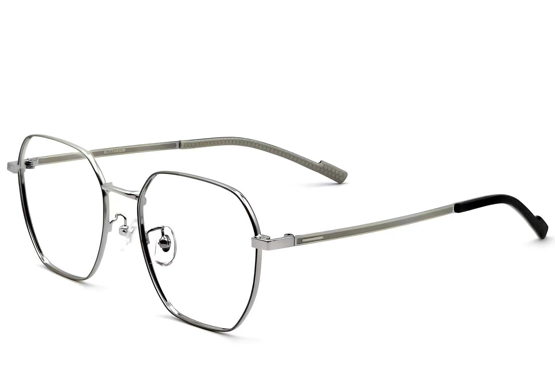 Geometric Grey Titanium Glasses #BS1924-0359