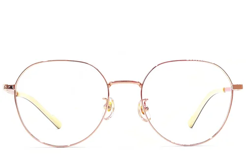 Lunettes ovales en titane rose #BS1924-0360