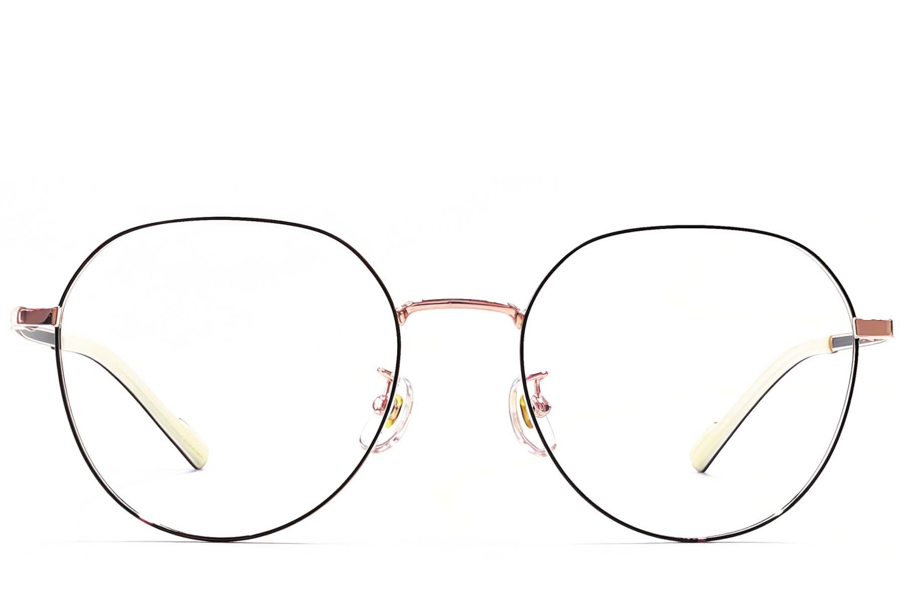 Oval Black Titanium Glasses #BS1924-0363
