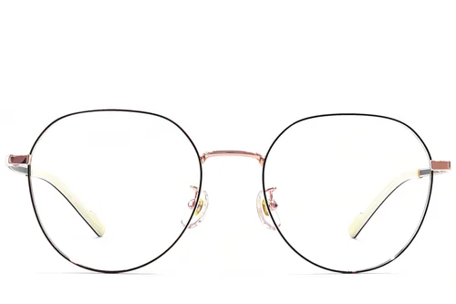 Lunettes ovales en titane noir #BS1924-0363