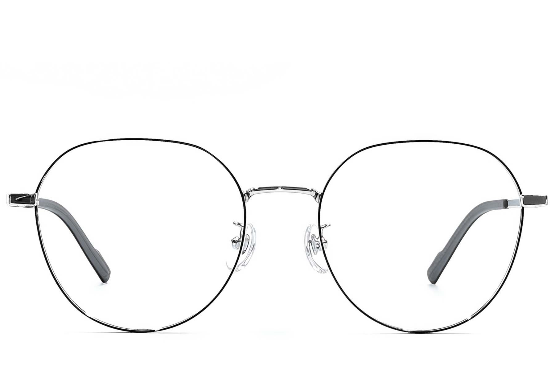 Oval Black Titanium Glasses #BS1924-0364
