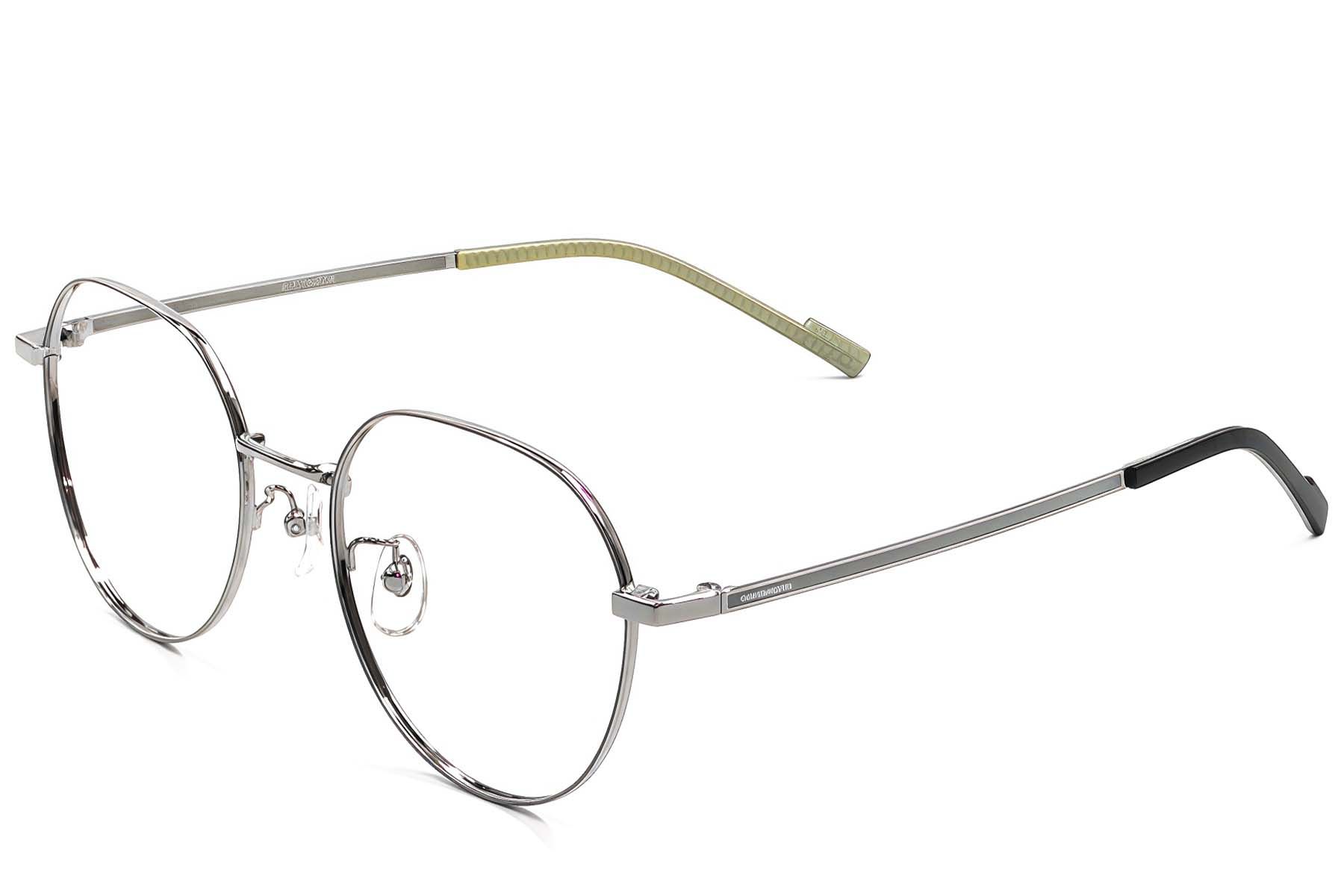 Ovale graue Titanbrille #BS1924-0366