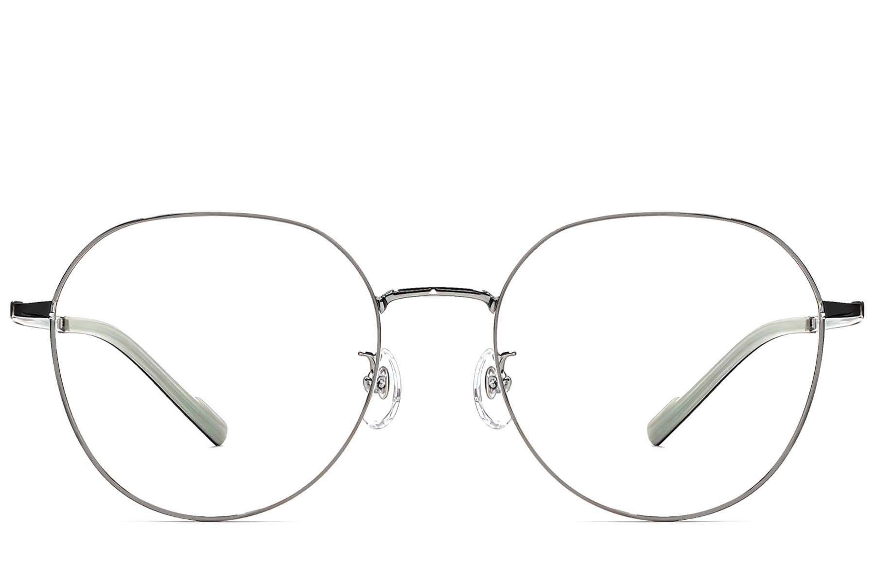Ovale graue Titanbrille #BS1924-0366