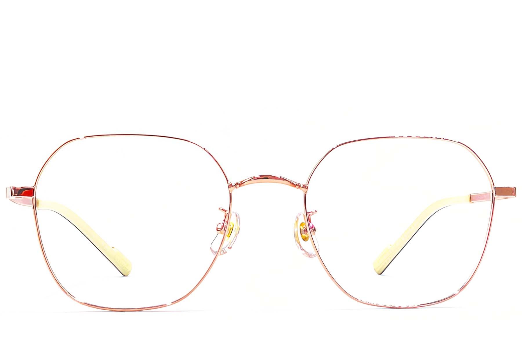 Geometrische rosa Titanbrille #BS1924-0367