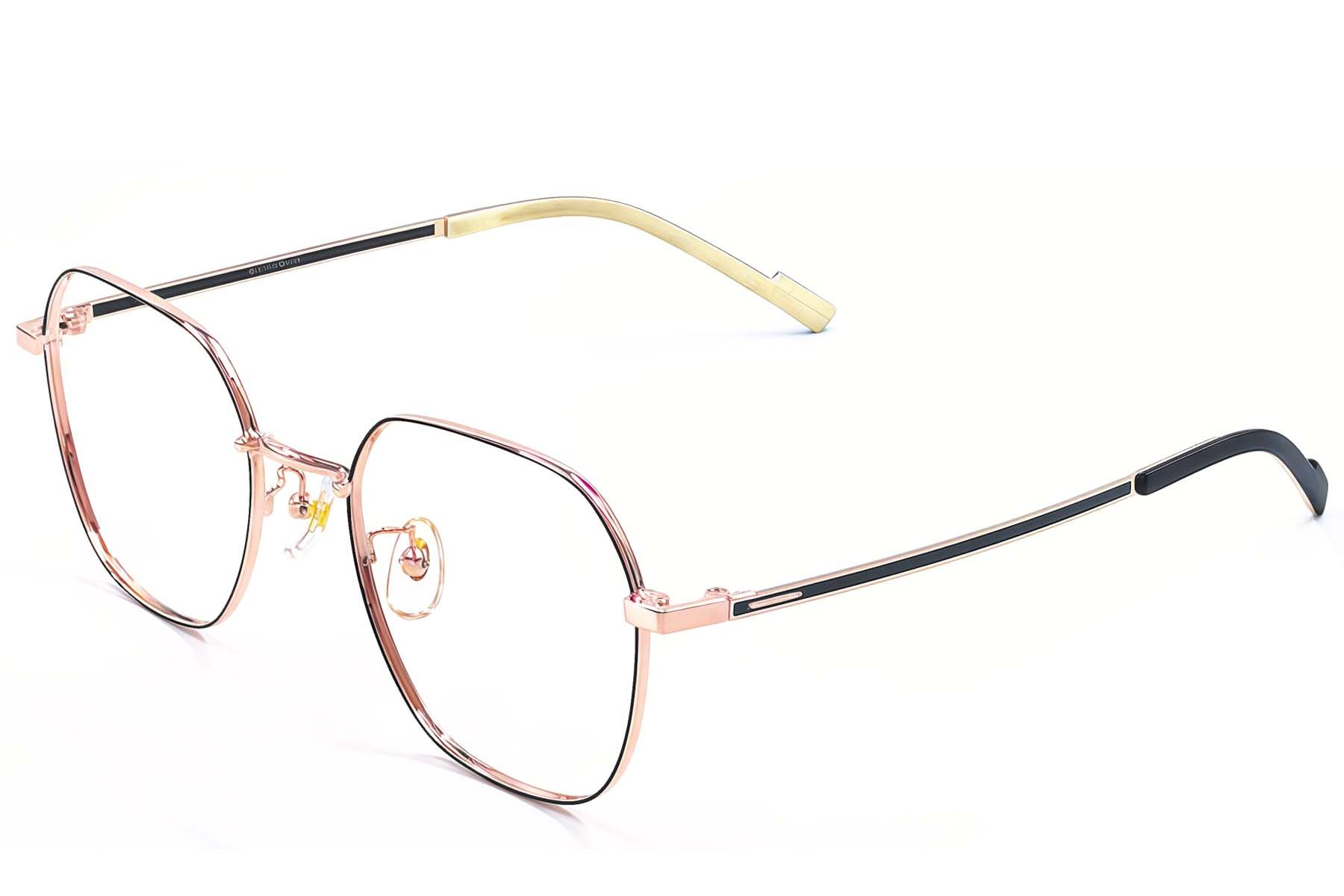 Lunettes géométriques en titane noir #BS1924-0370