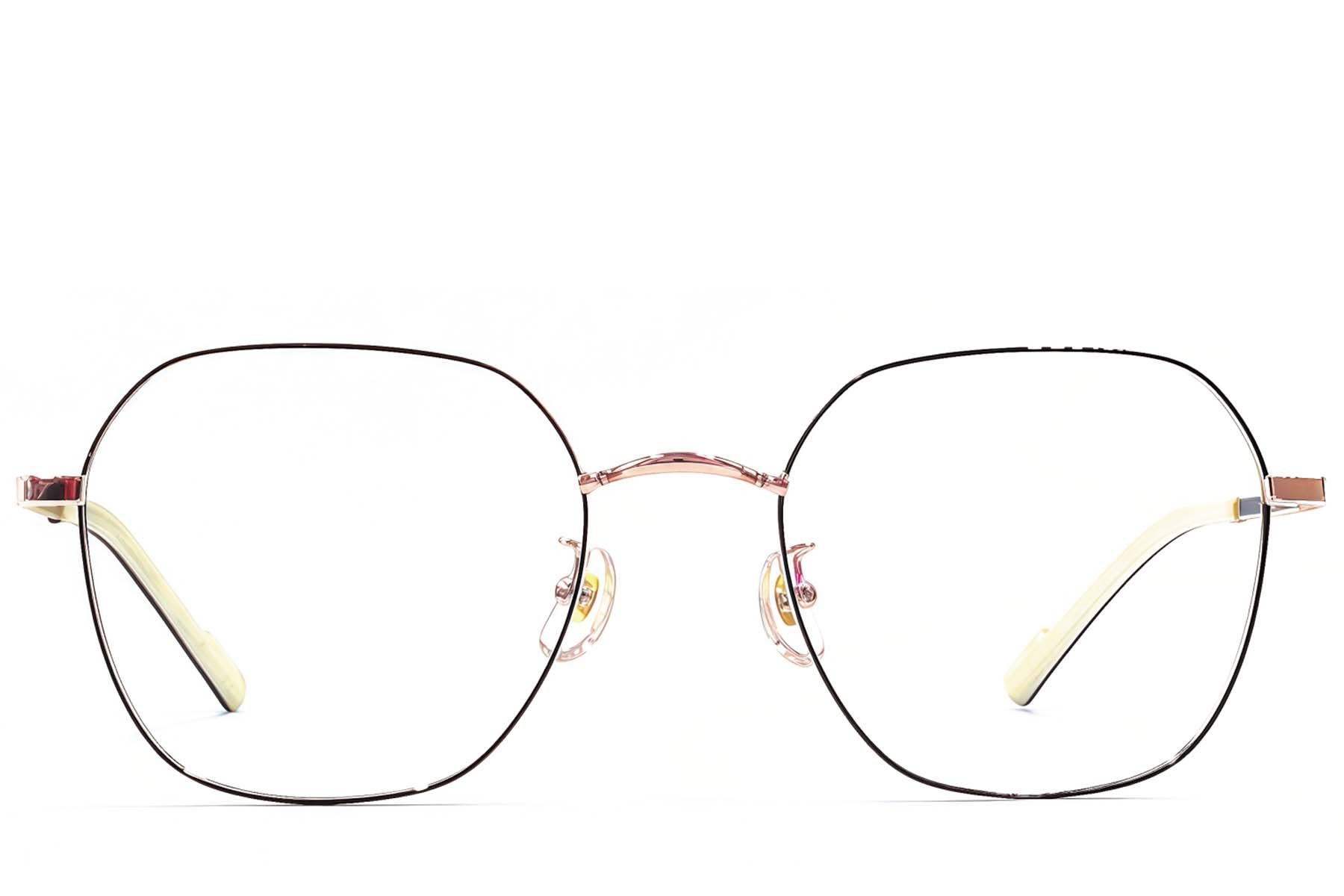 Lunettes géométriques en titane noir #BS1924-0370